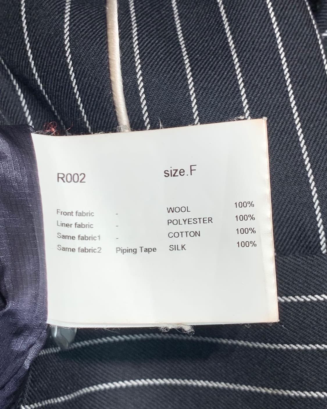R.M GANG 클래식 핀 스트라이프 웨스턴 울 재킷 상품이미지9