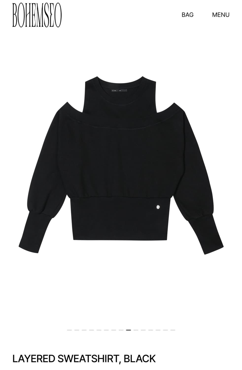 보헤미안서울) Layered Sweatshirt BK F 상품이미지3