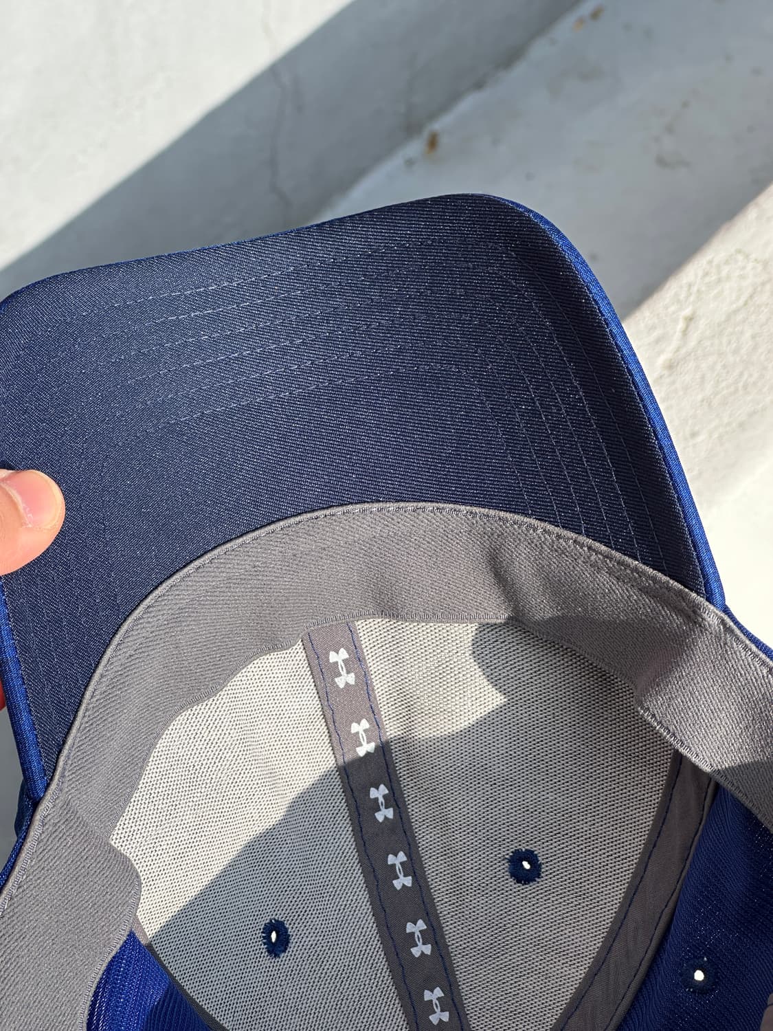 [M] 언더아머 로고 블루 볼캡 모자 상품이미지5