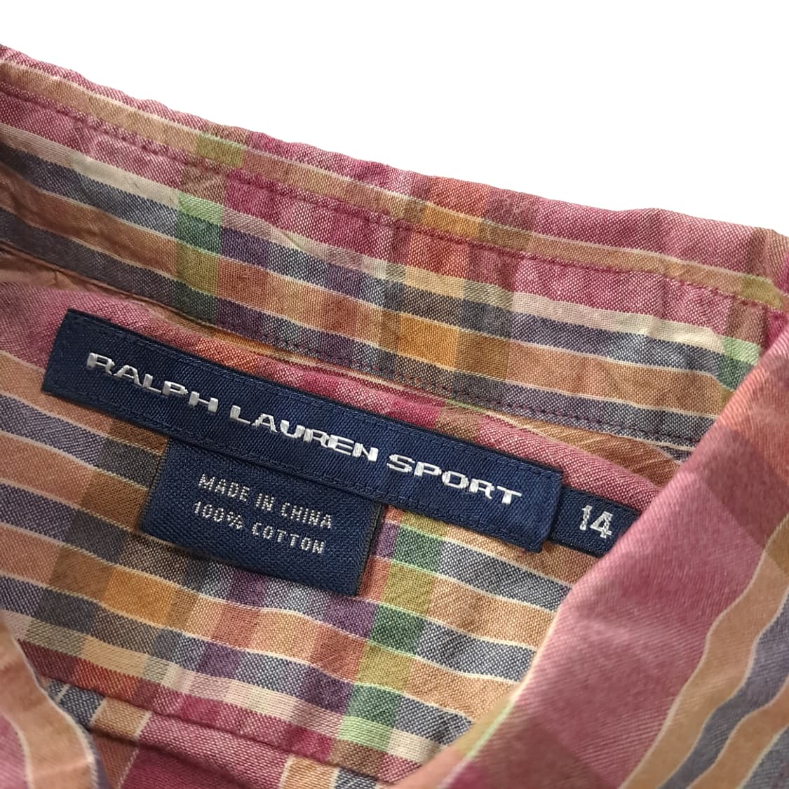 CK207 XL 폴로 90s 핑크 마드라스체크 유틸리티 셔츠 남방 상품이미지3