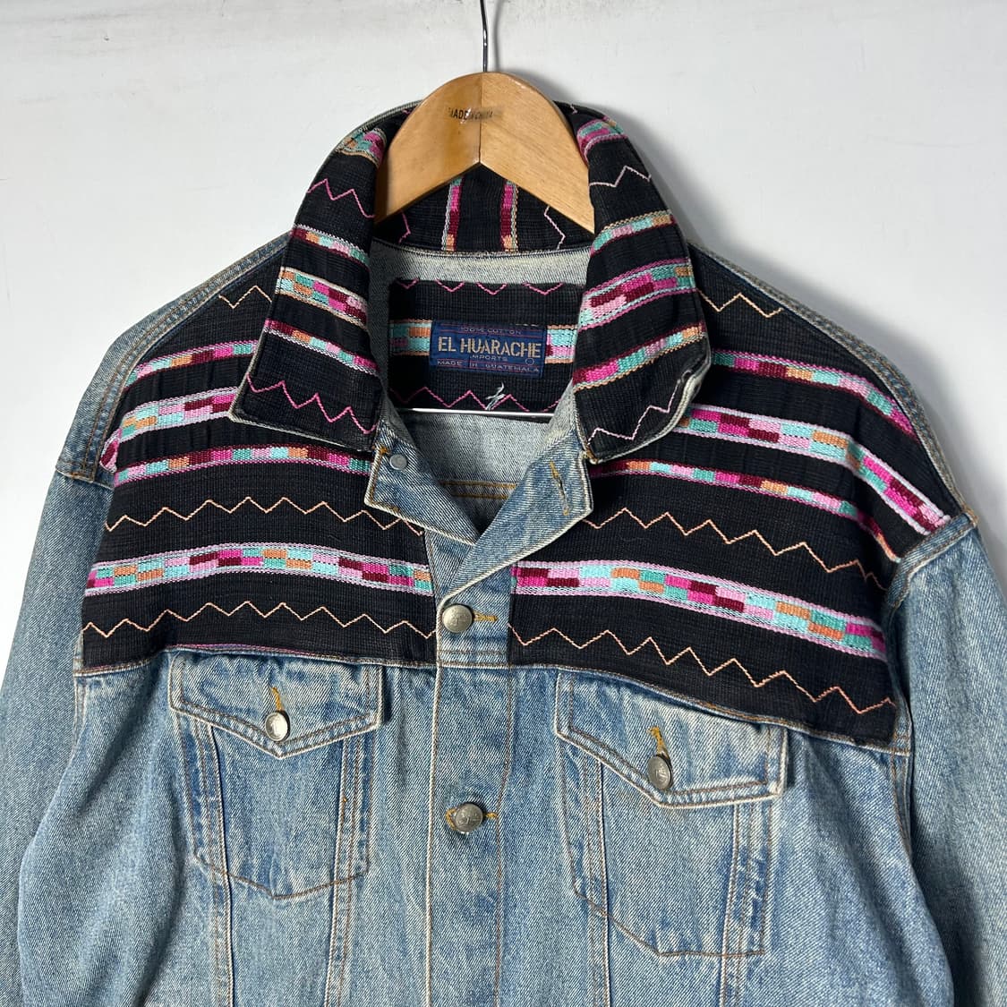 [El Huarache] 엘 우아라체 아즈텍 패턴 데님자켓 상품이미지3
