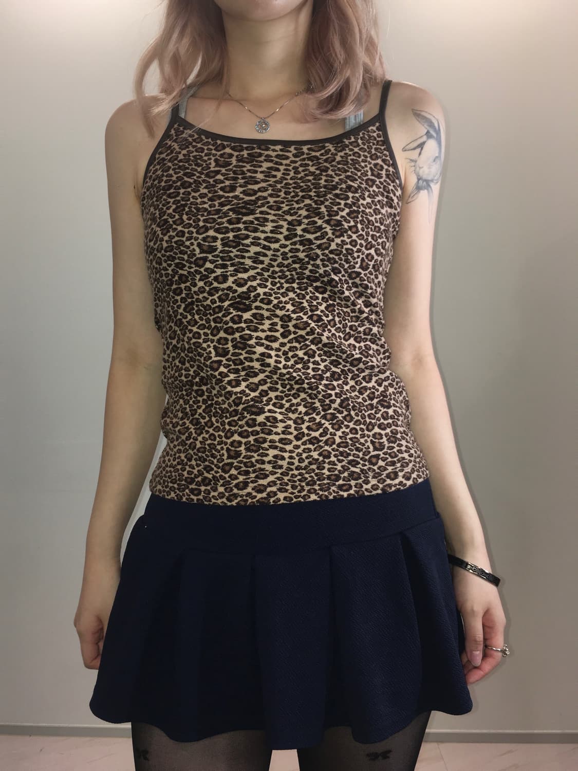 jpn vintage 레오파드퍼 슬리브리스 상품이미지1
