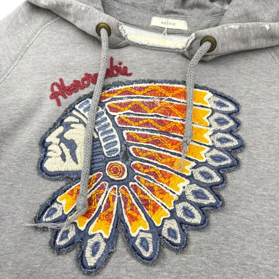 아베크롬비 보헤미안 그래픽 그레이 후드티 상품이미지6