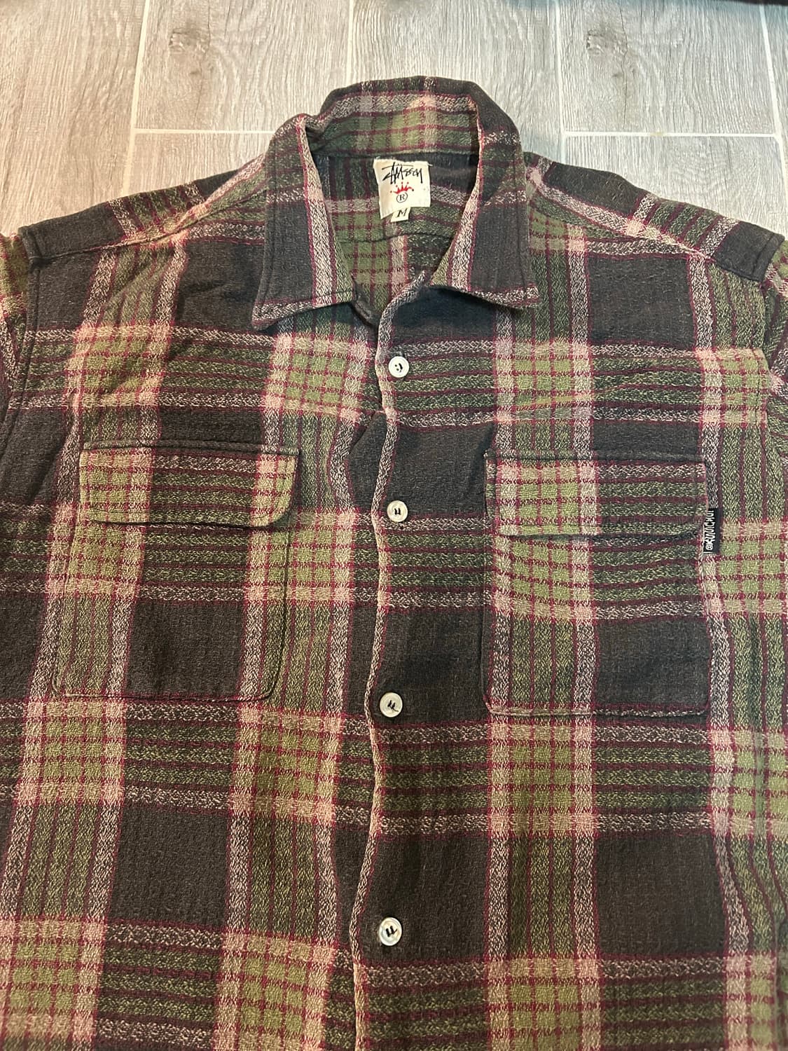 90s 스투시 크라운택 셔츠 m 상품이미지2