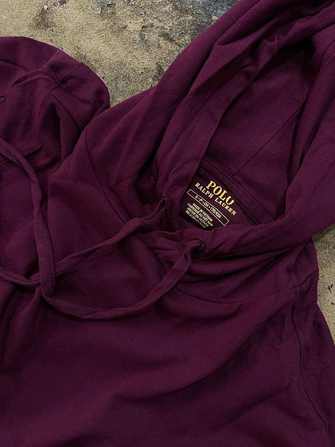 폴로랄프로렌/버건디 후드티(S) 상품이미지3