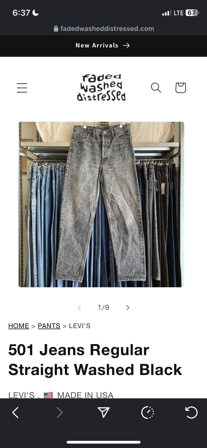 Levis 501 denim 32/36 상품이미지1