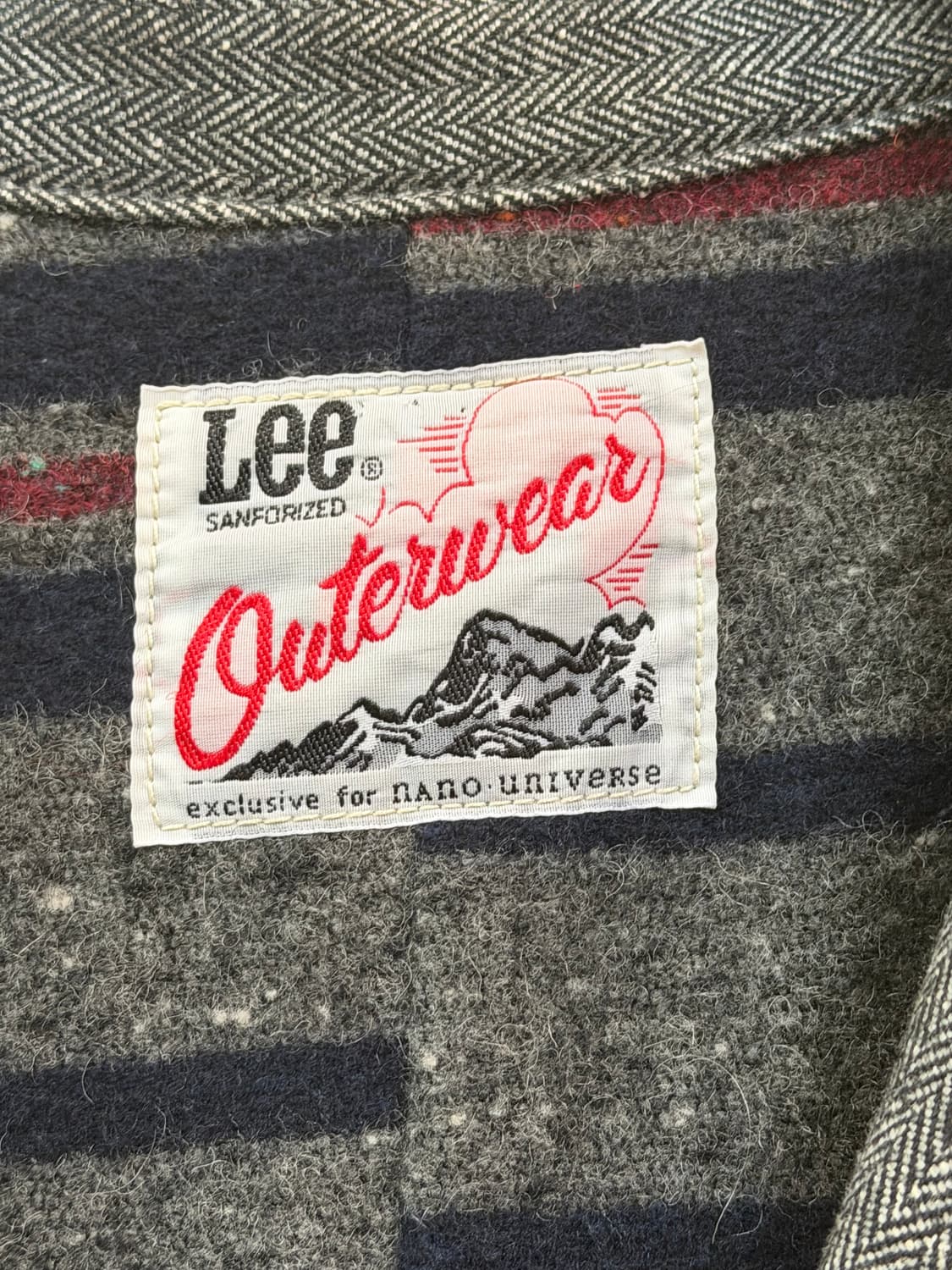 Lee x Nano Universe 블랭킷 모직 헤링본 코트 S 상품이미지2