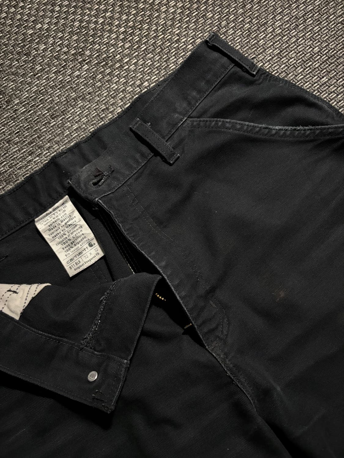 칼하트 카펜터 싱글니 B11 BLK 32 상품이미지5