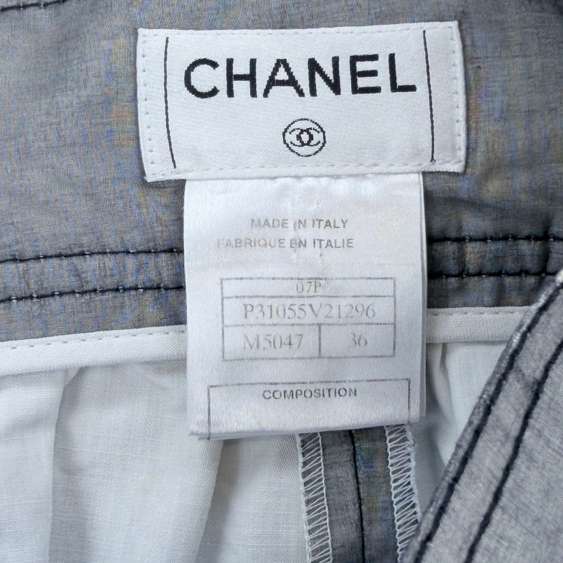 CHANEL 07P Black Silk sheer skirt 상품이미지6