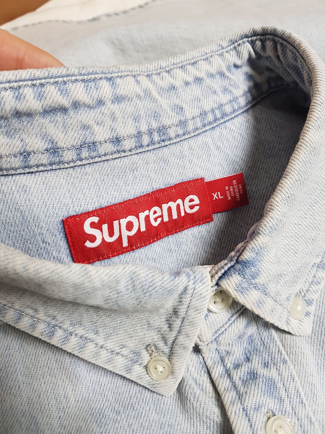 슈프림 스몰 박스 셔츠 연청 워시드 블루 24SS 상품이미지5