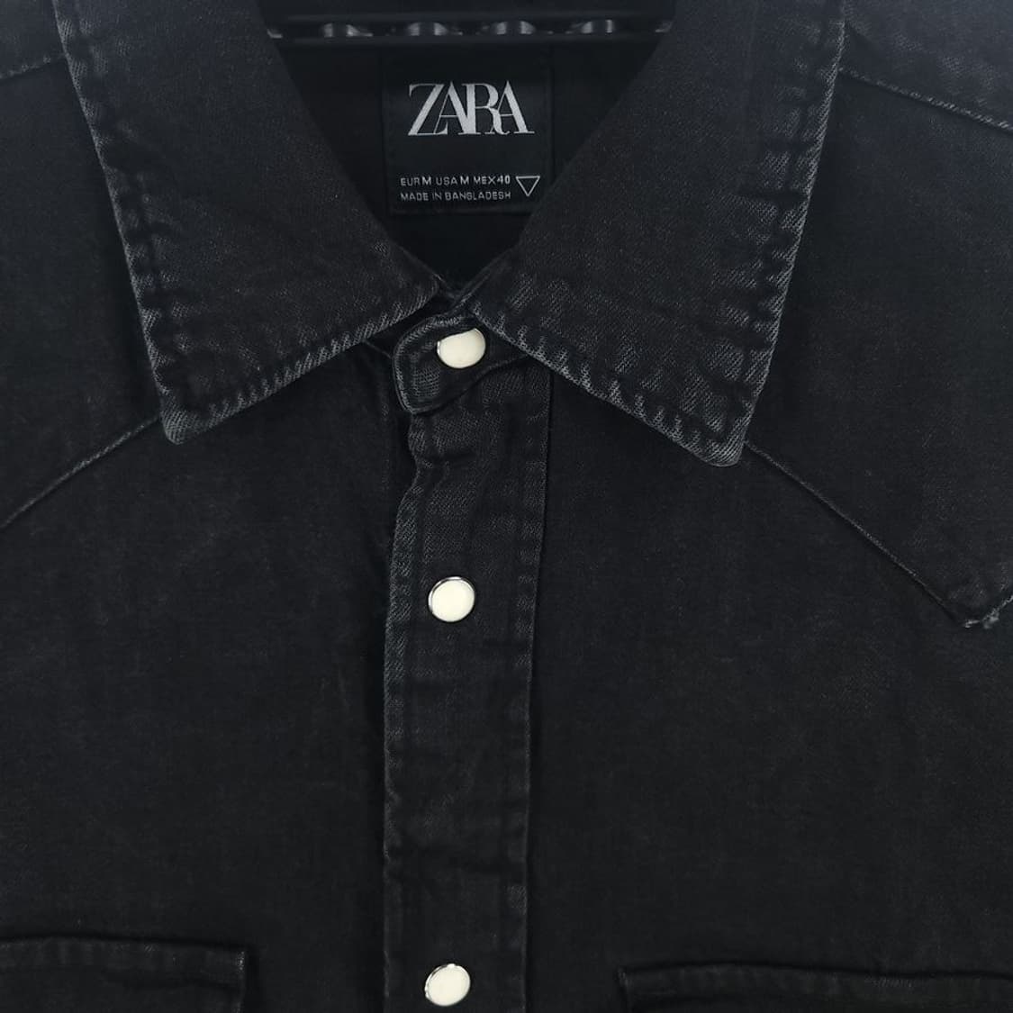 [남M]ZARA 스냅버튼 데님 셔츠[Y61-058] 상품이미지6