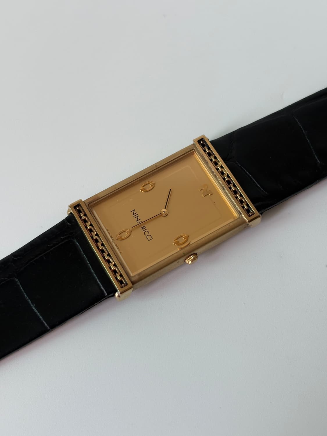 1980s Nina Ricci Gold Square Quartz 상품이미지3