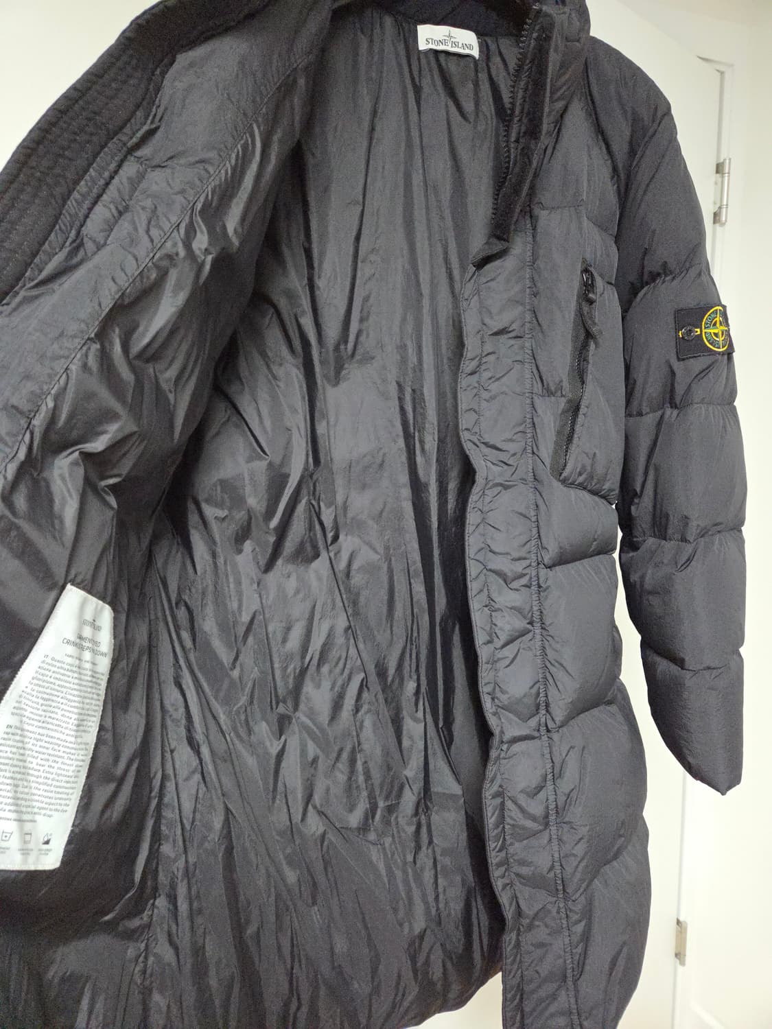 스톤아일랜드 16 드레이크 크링클랩스 롱패딩 블랙 L 상품이미지7