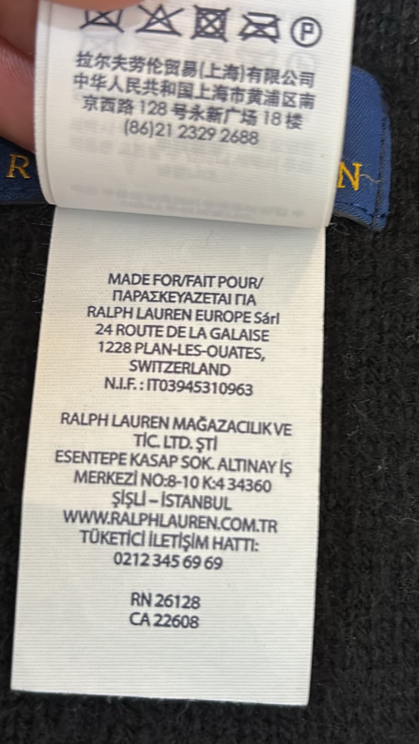 폴로 랄프로렌 곰돌이 머플러 블랙 상품이미지4