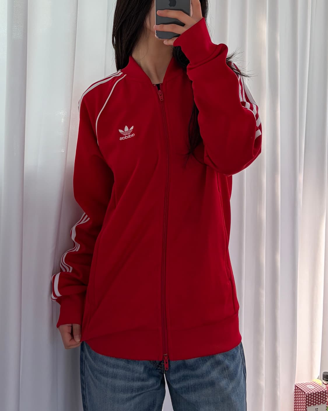 [XL]아디다스 트레포일 SST 레드 트랙탑 져지 상품이미지2