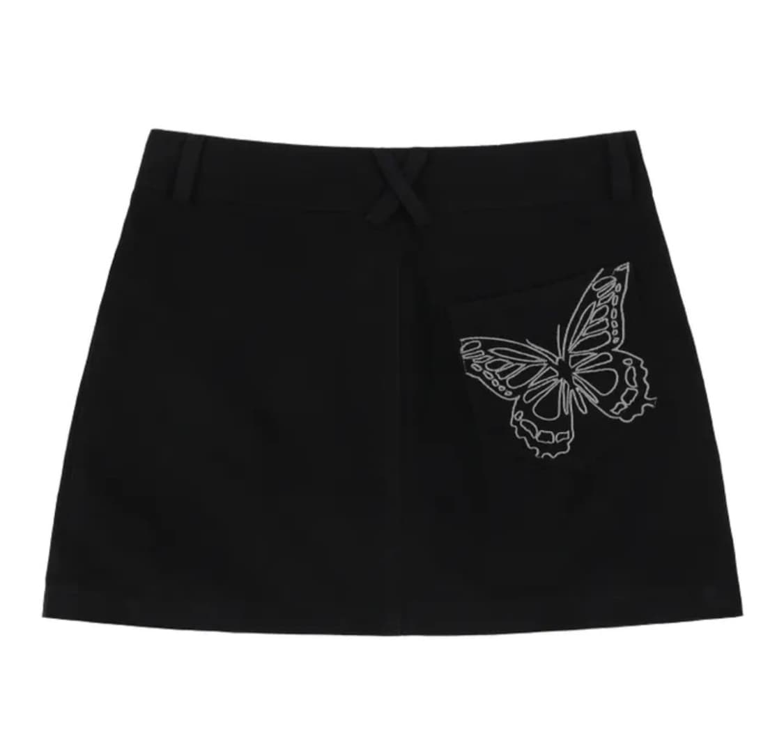 팬시클럽 바이커 핀턱 미니 스커트 (BLACK) 1사이즈 상품이미지2