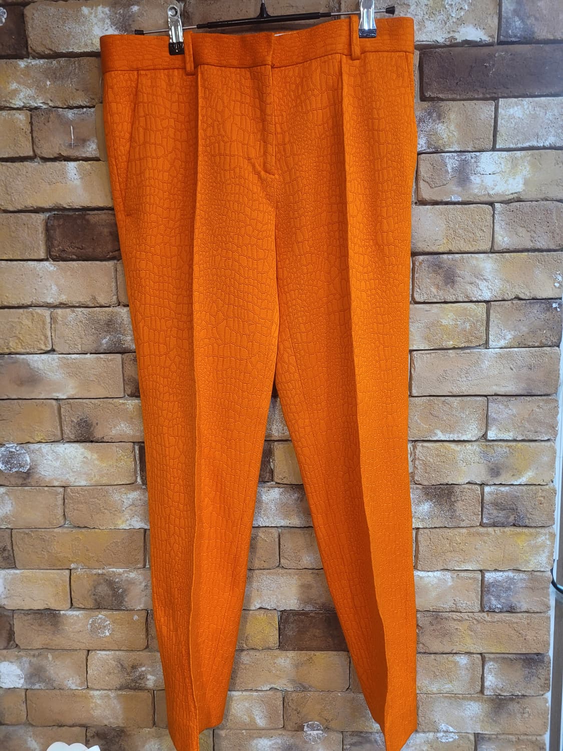 정품 셀린느 테이퍼드 오렌지 바지 36 상품이미지1