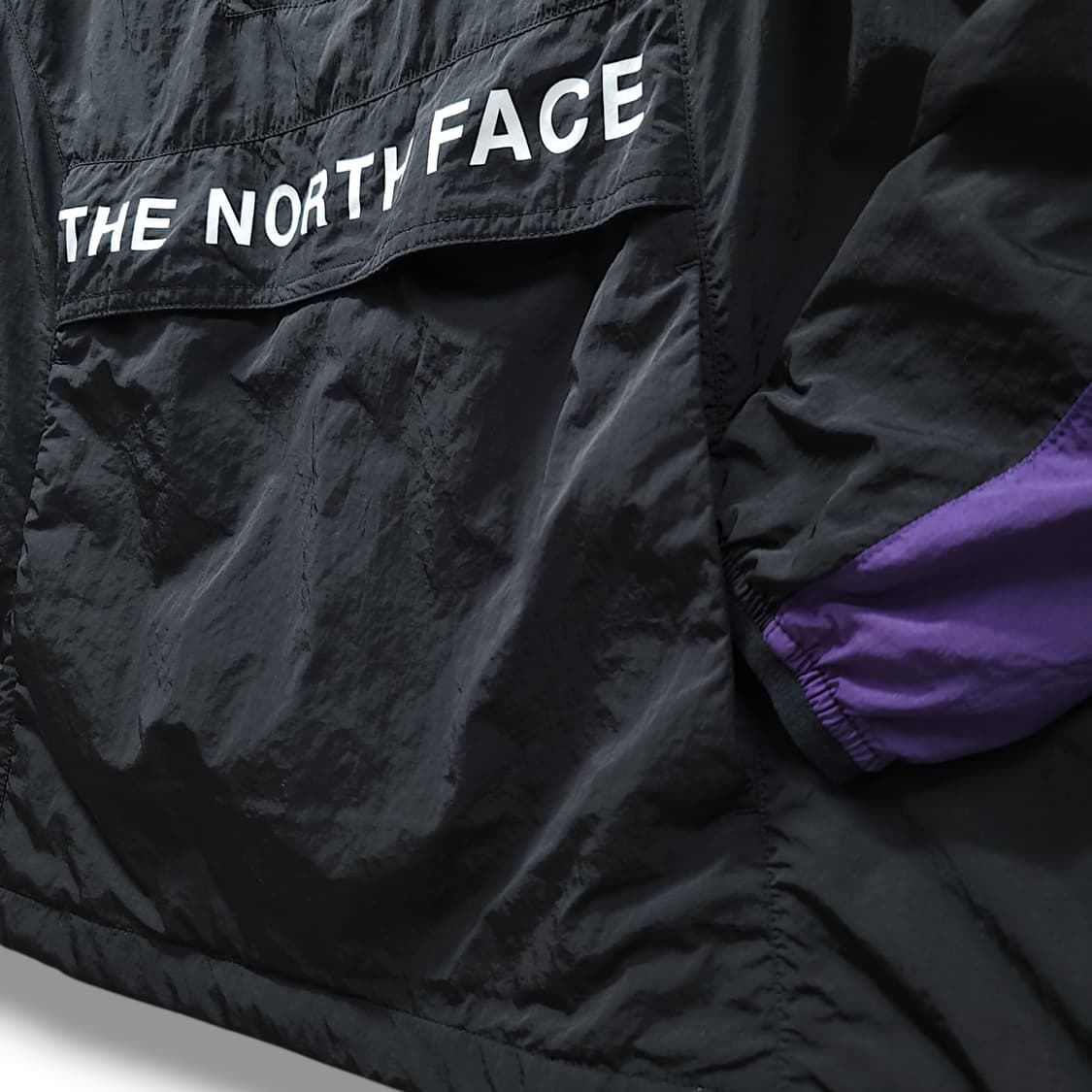 [XS] 노스페이스 블랙&퍼플 컬러블록 바람막이 아노락 상품이미지5