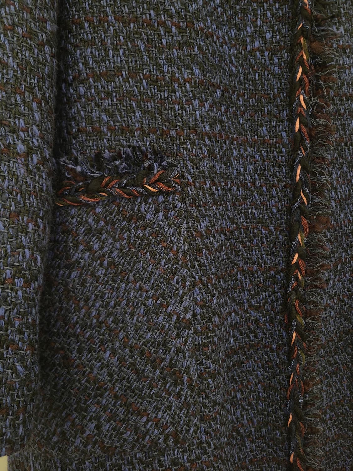 새상품 LBL 네이비 롱트위드 자켓 가디건 상품이미지4