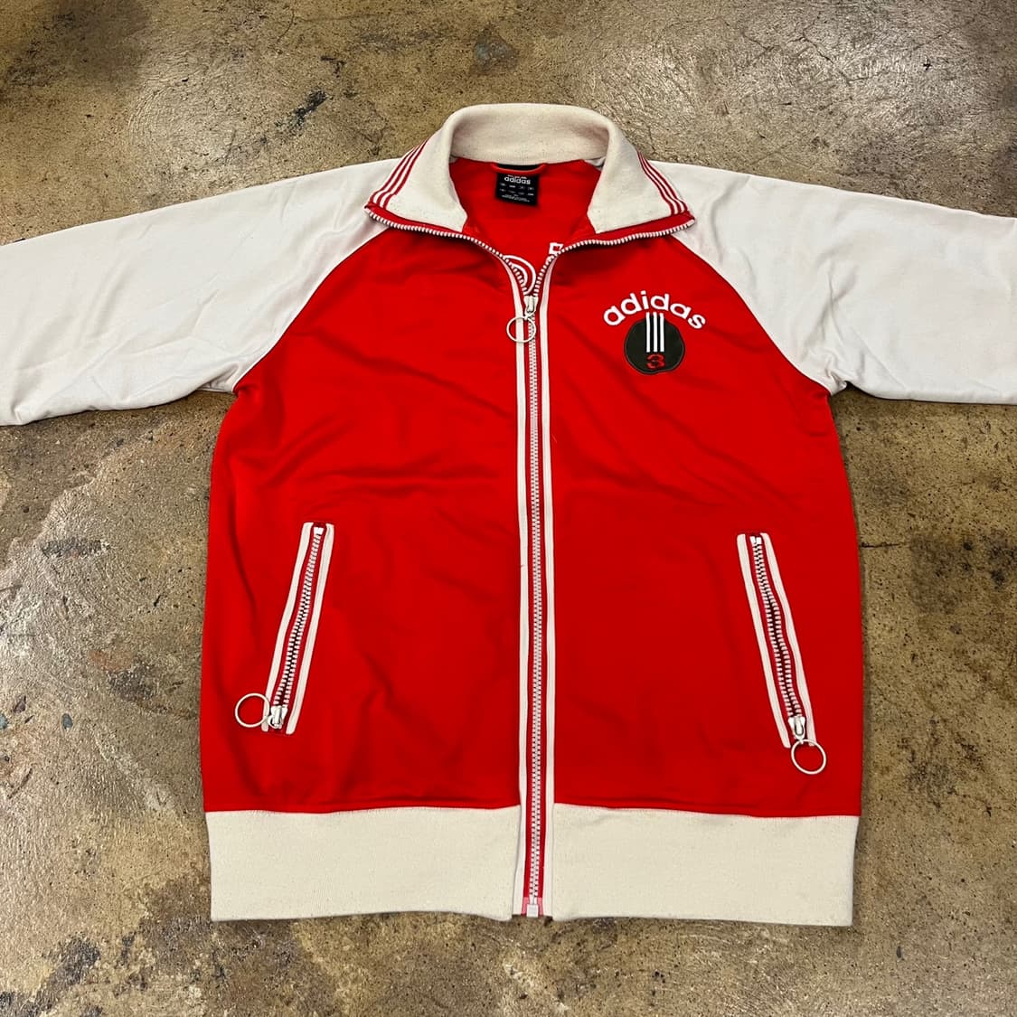 아디다스 레드 베이지 져지 트랙탑 95 상품이미지3