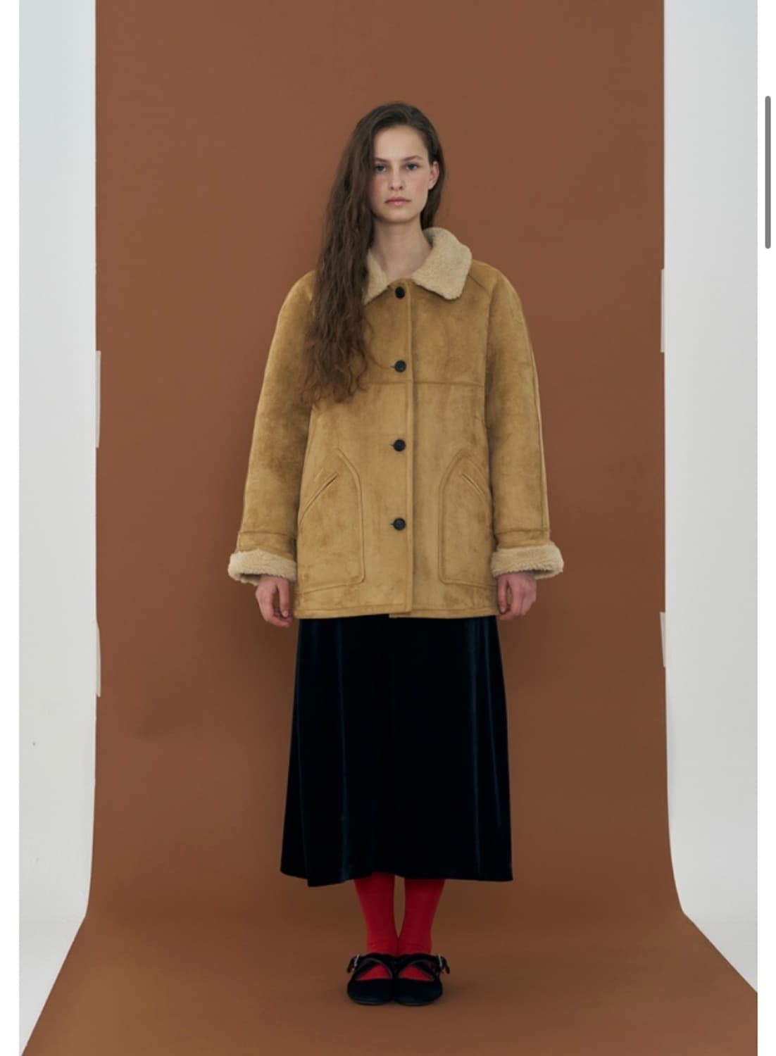 쏘딩키브레드 marlow 리버시블 시어링 코트 무스탕 상품이미지2