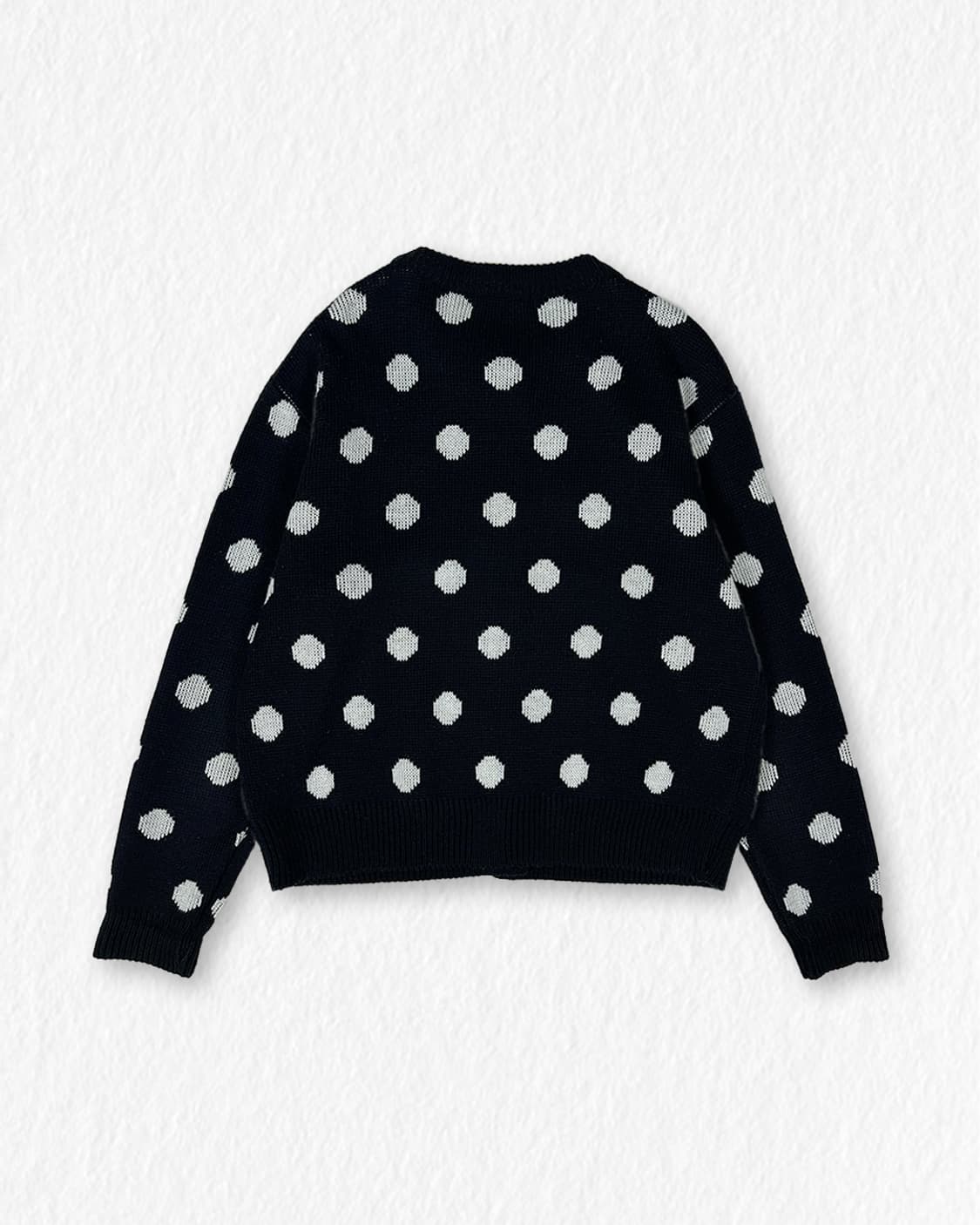 도트 패턴 니트 가디건 상품이미지2