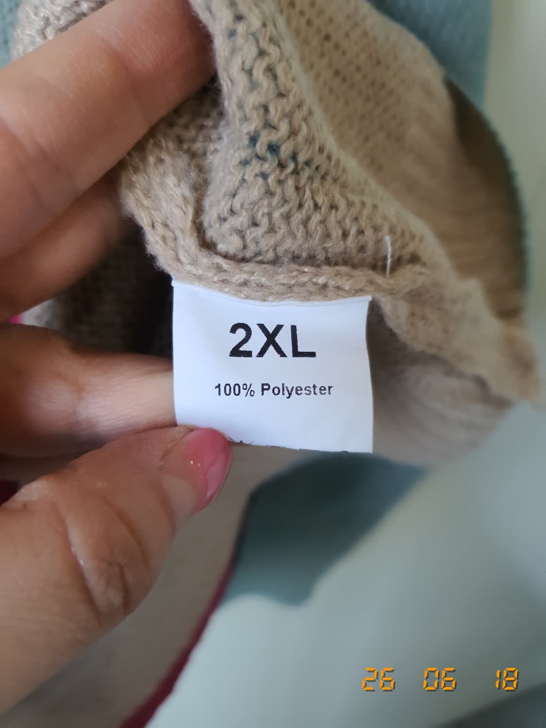 뽀빠이 캐릭터 니트 2XL 블루그린계열(사진참고) 상품이미지5
