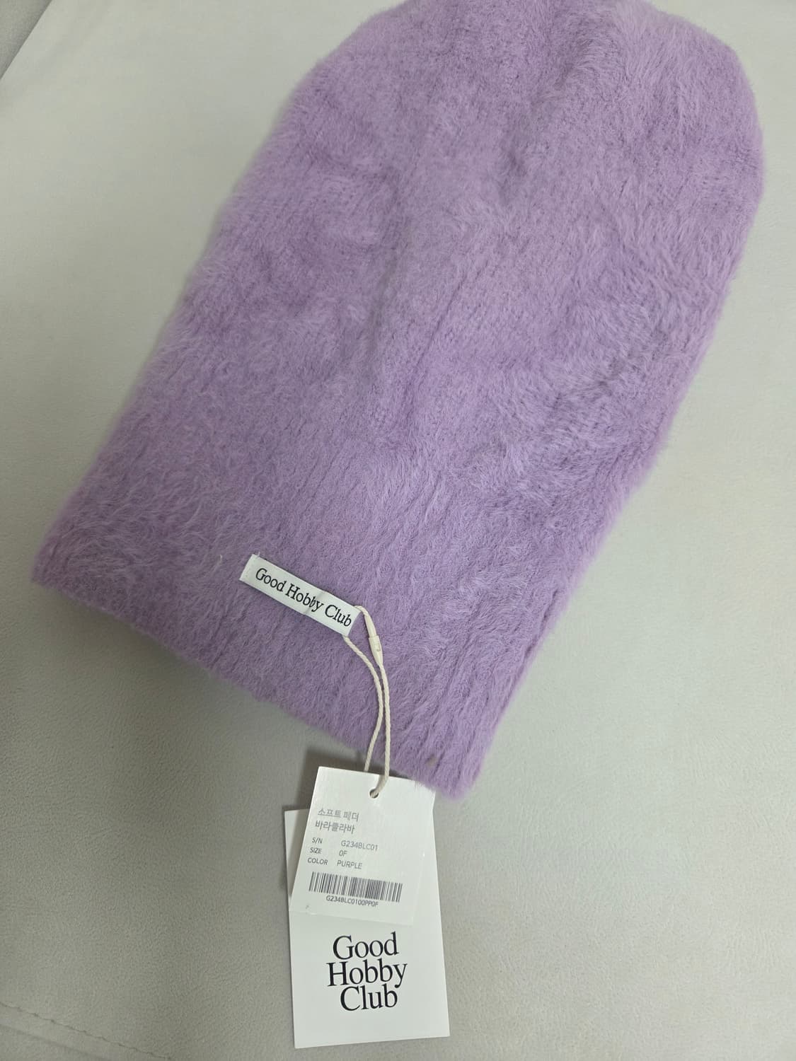 (새상품/택o) 굿하비클럽 소프트 페더 바라클라바 퍼플 상품이미지6