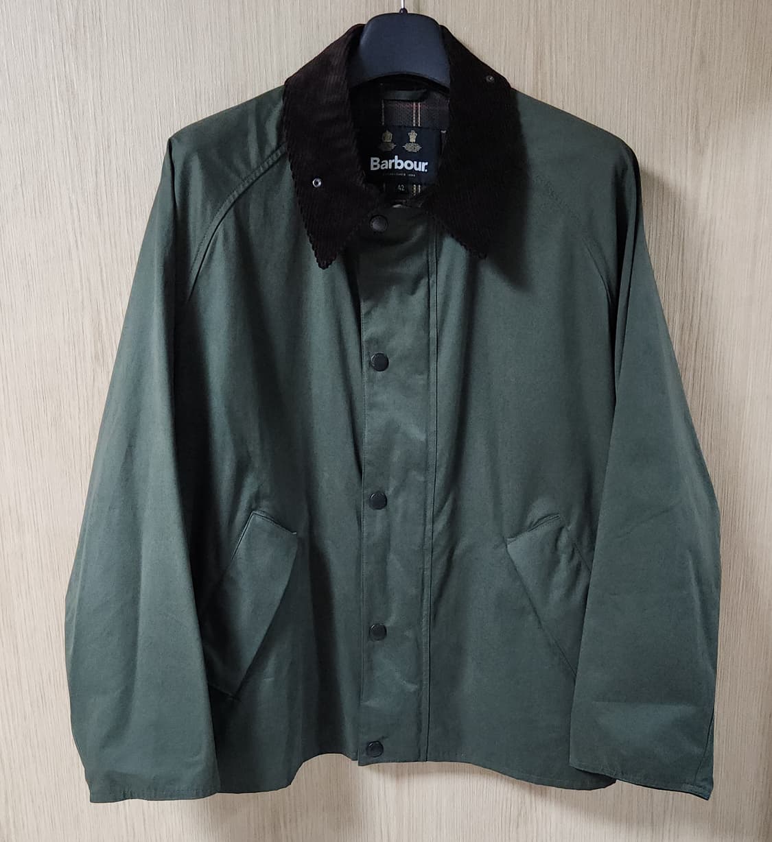 (착샷) 바버 트랜스포트 논왁스 세이지 barbour 상품이미지1
