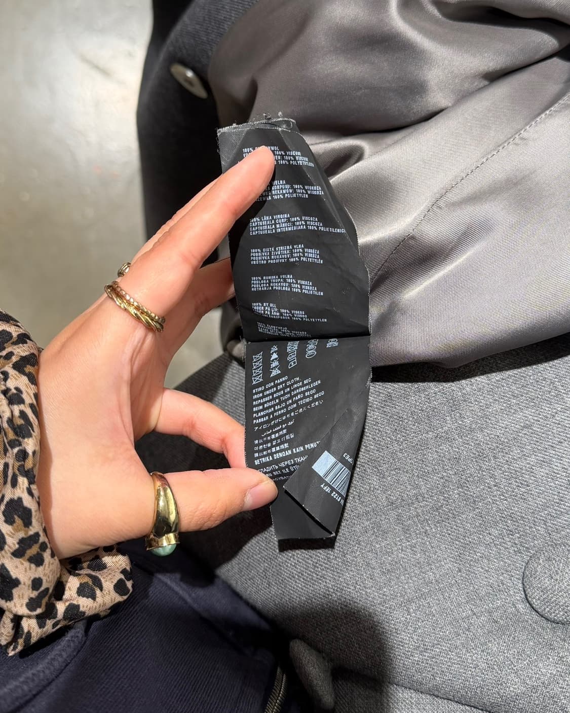 프라다 그레이 더블 브레스트 울 코트 상품이미지10