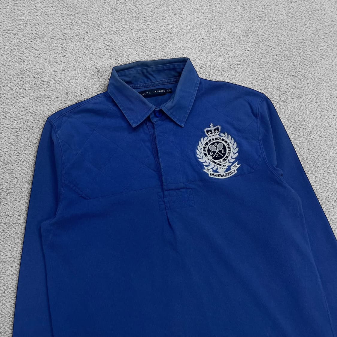폴로 랄프로렌 우먼스 크레스트 로고 럭비 티셔츠 블루 상품이미지2