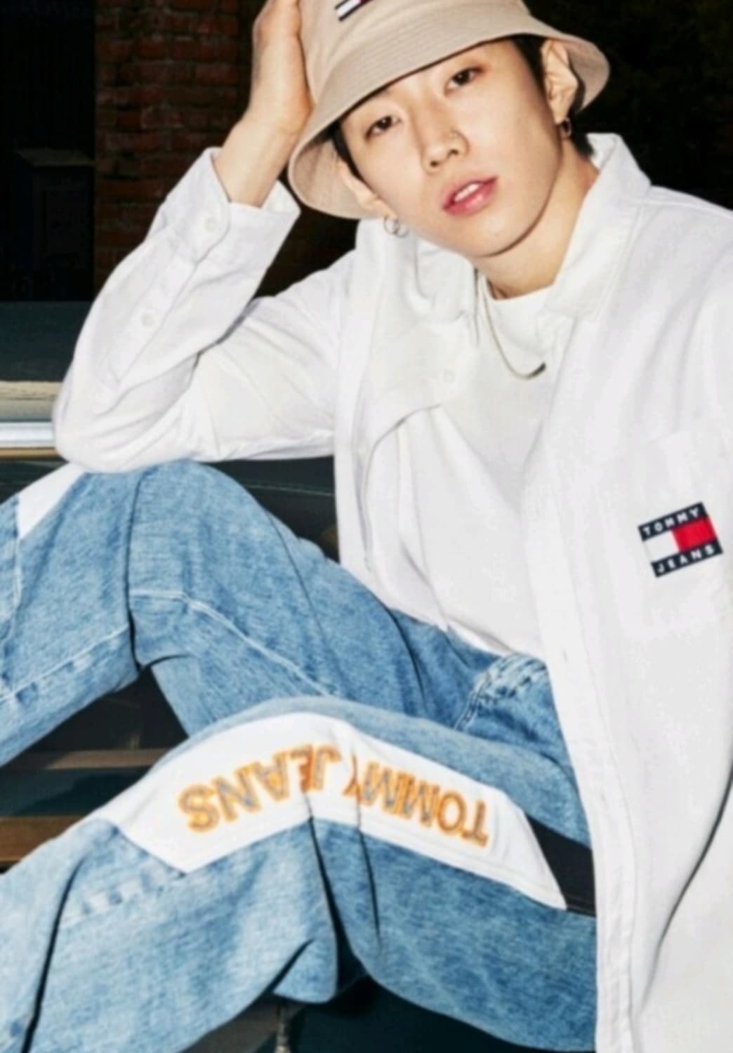 타미힐피거 화이트 셔츠 S (박재범 착용)  상품이미지1