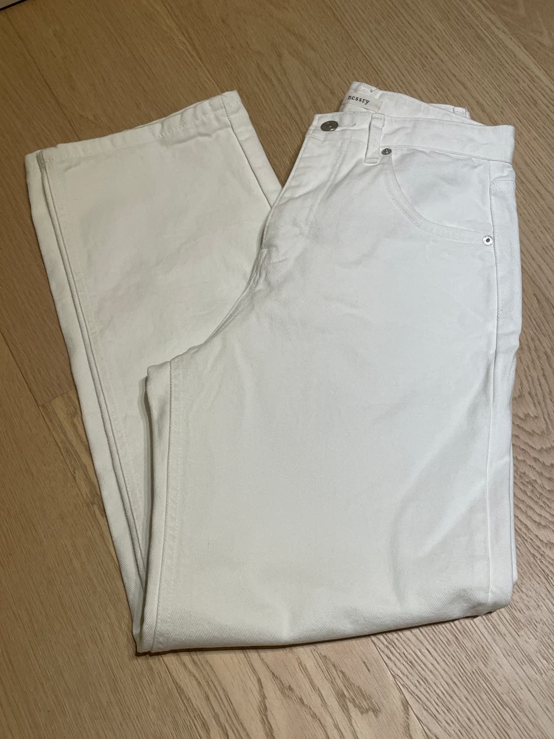 Ncssry 네세서리 크림 진 팬츠 사이즈 S 새상품 상품이미지5