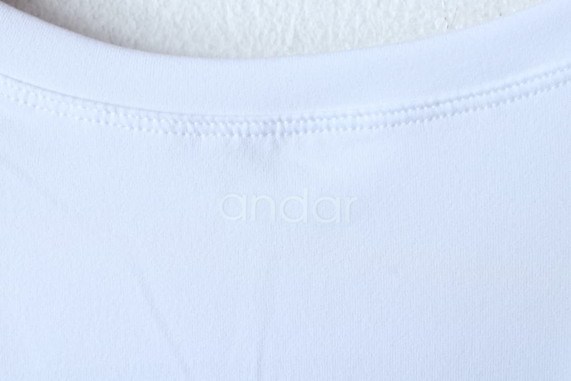 W(L) 안다르 반팔 티셔츠 기능성 나그랑 화이트 무지-H33136 상품이미지5
