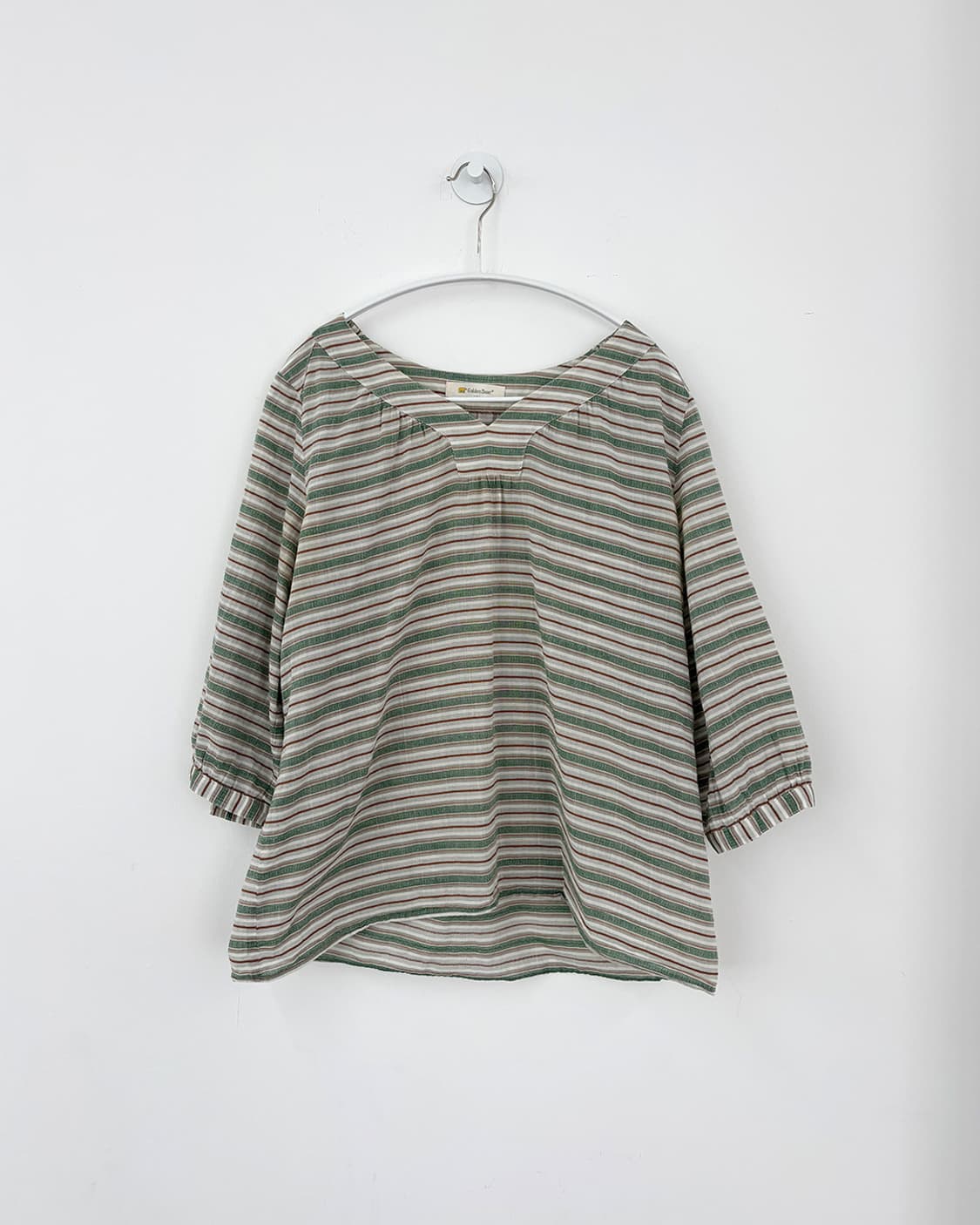Golden Bear choco forest stripe blouse 상품이미지1