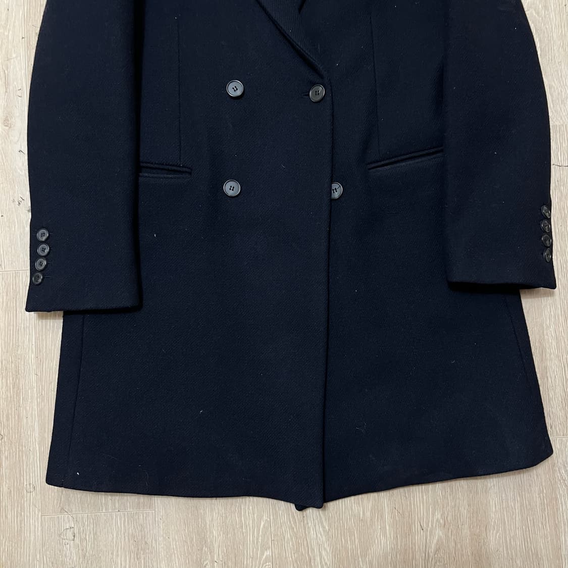 지플리시 컬렉션 남성 누빔 울 더플 코트 L/100  상품이미지3