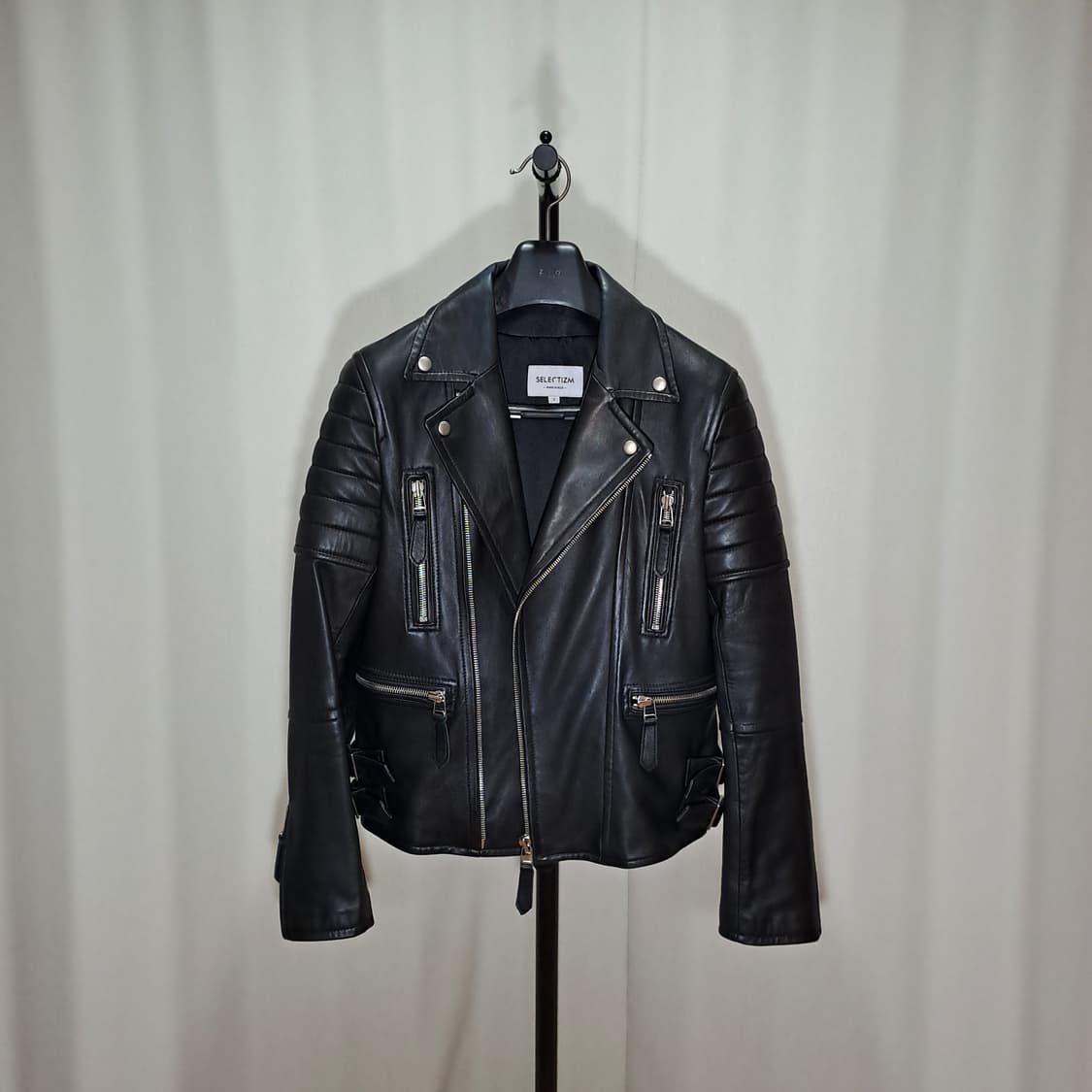 (택포) 셀렉티즘 양가죽 엠보 자켓 1 B338 상품이미지1