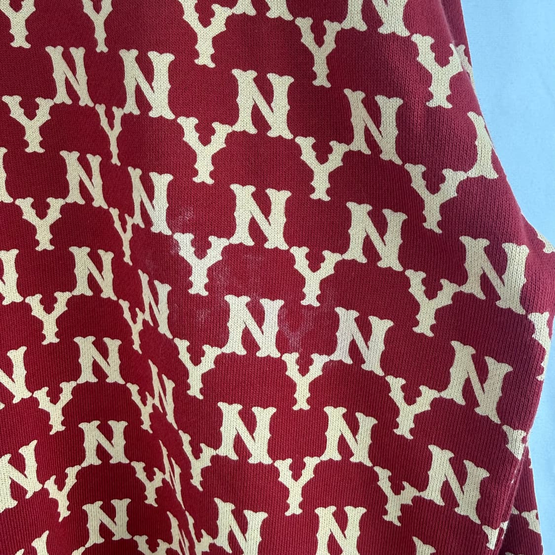 M) MLB 뉴욕양키즈 모노그램 맨투맨 레드 상품이미지4