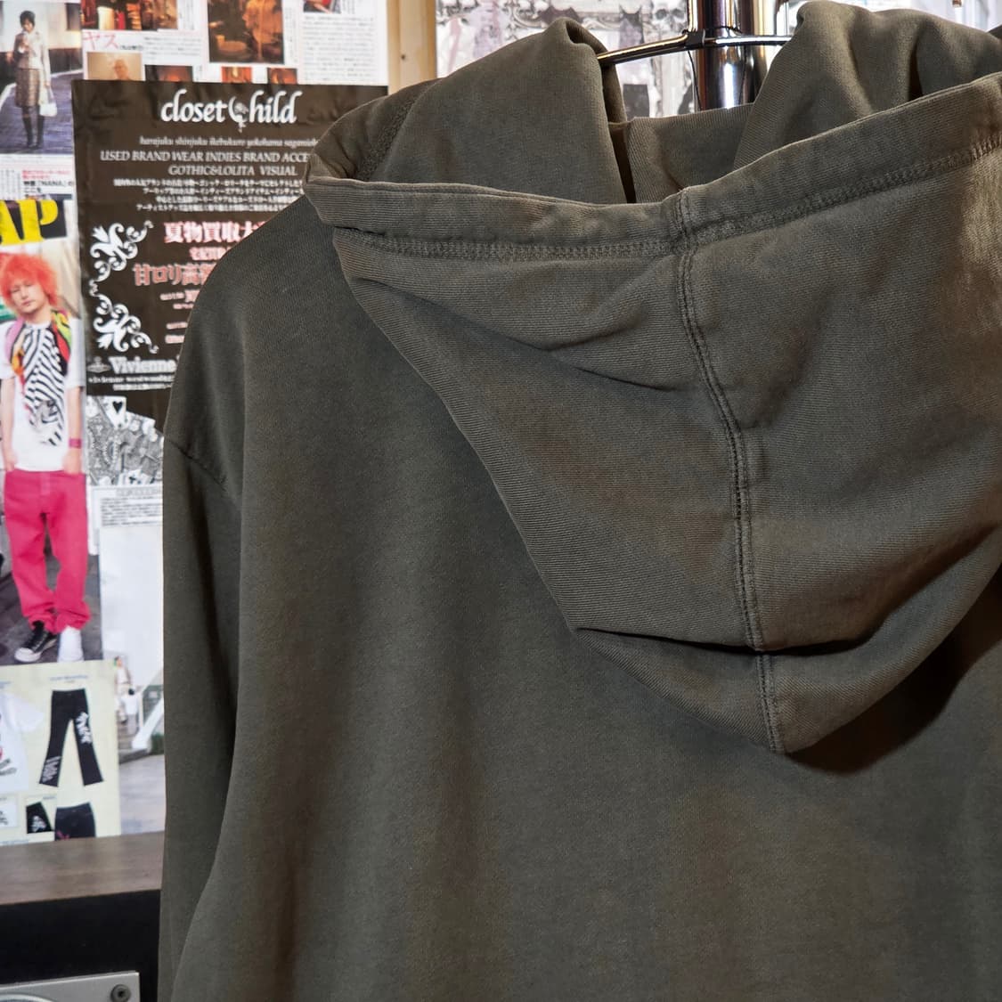 버커루 카키 y2k 프린팅 후드집업 상품이미지6