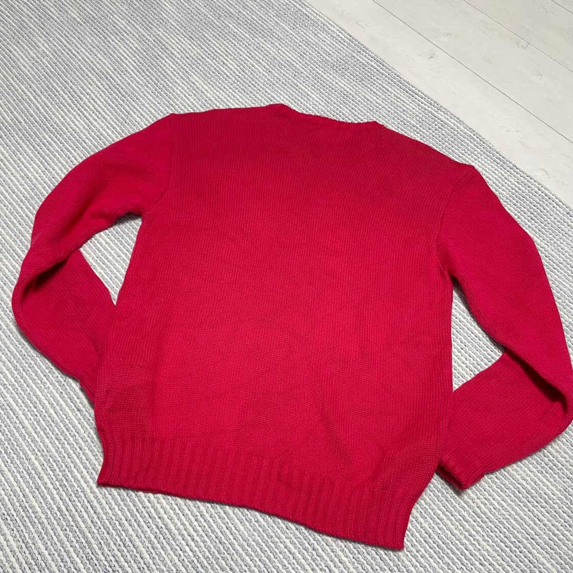 POLO 폴로 비바 마젠타 코튼 크루넥 니트-남여공용 상품이미지4