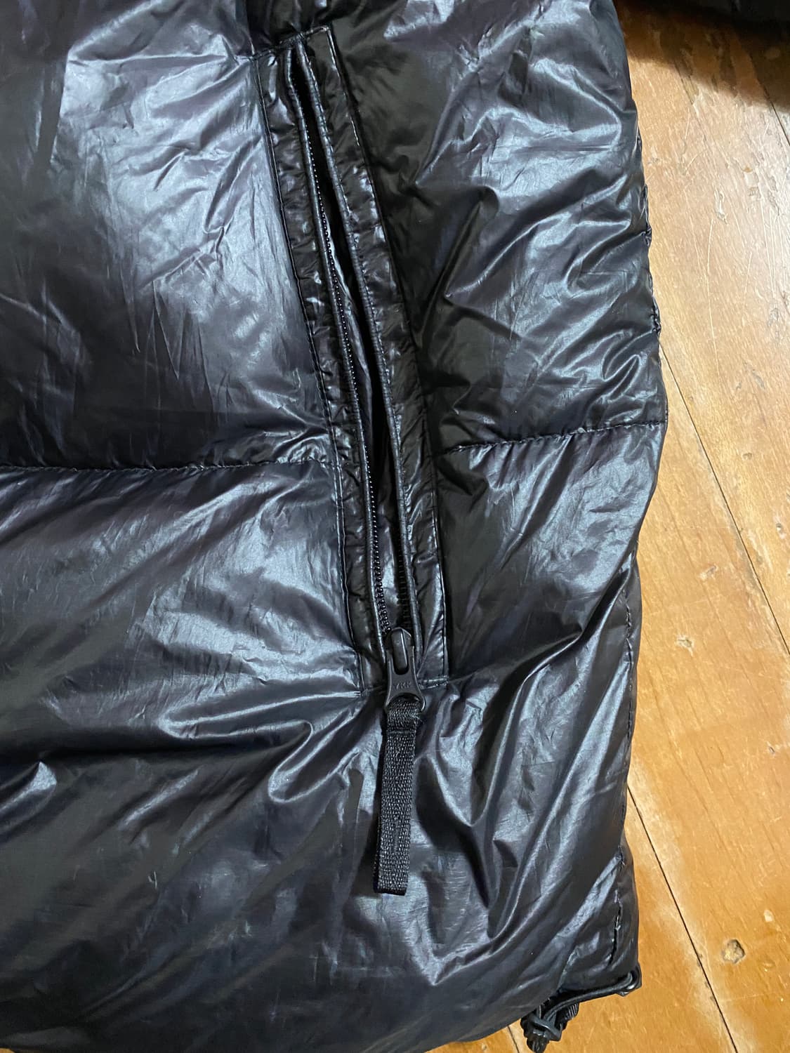 유광 탑텐  블랙 다운패딩  100사이즈 상품이미지6