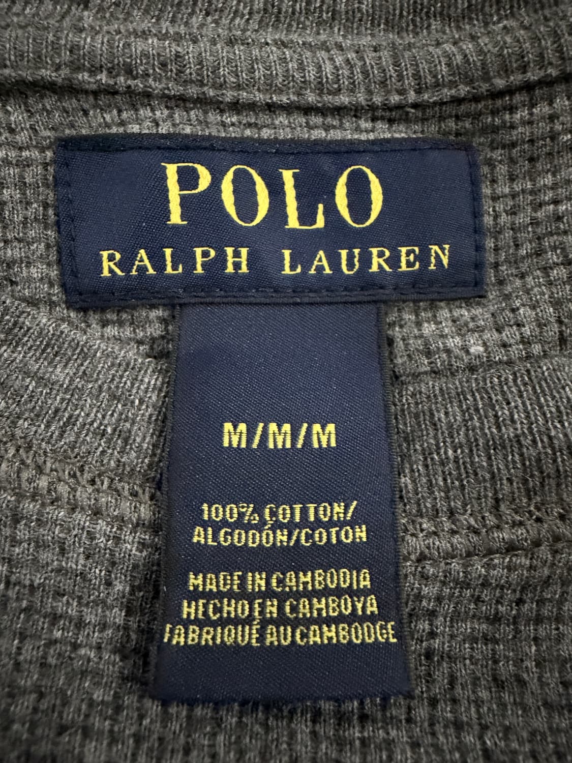 폴로 랄프로렌 배색 와플티 상품이미지4