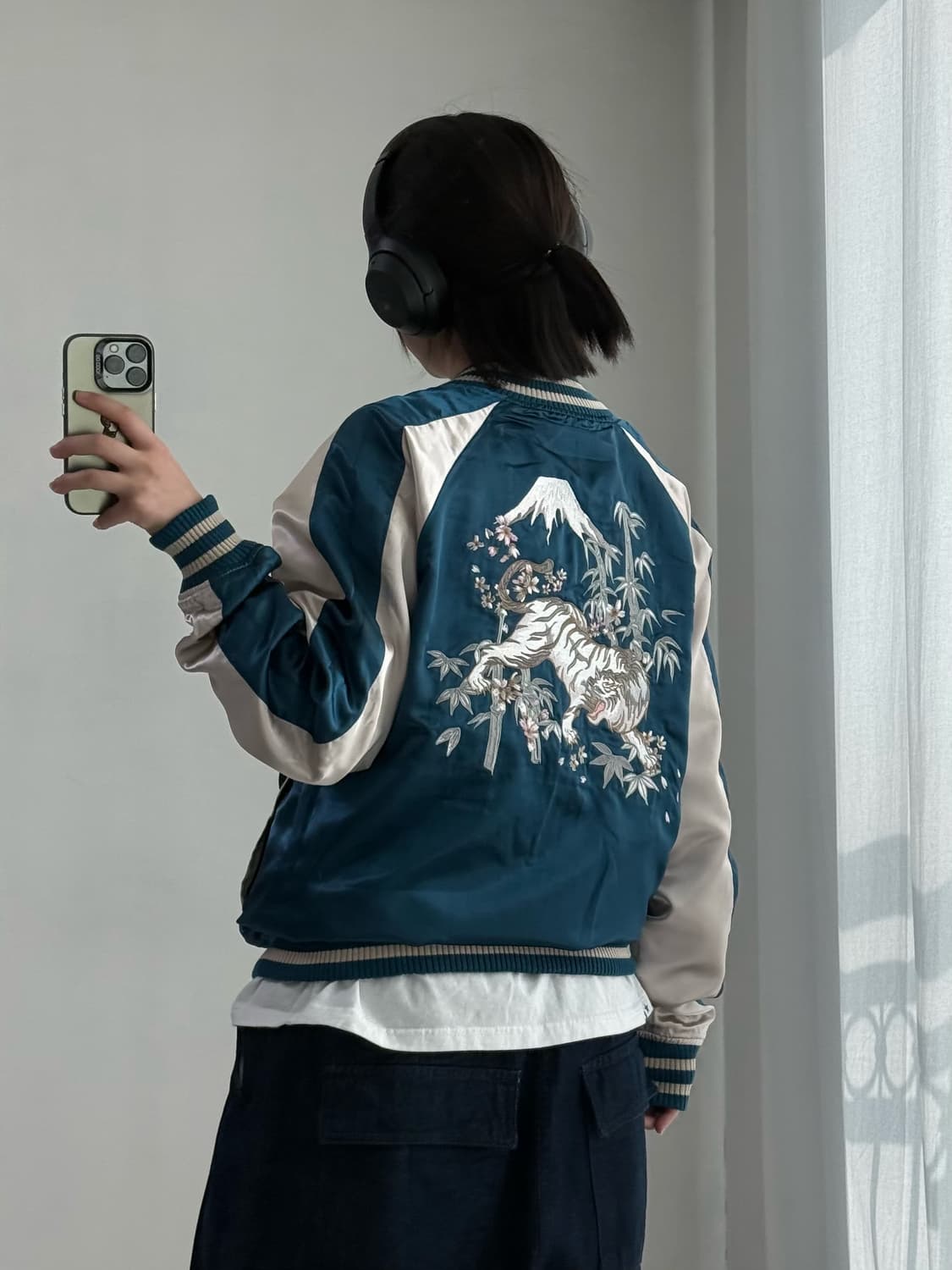 일본 빈티지 리버시블 스카쟌 상품이미지5