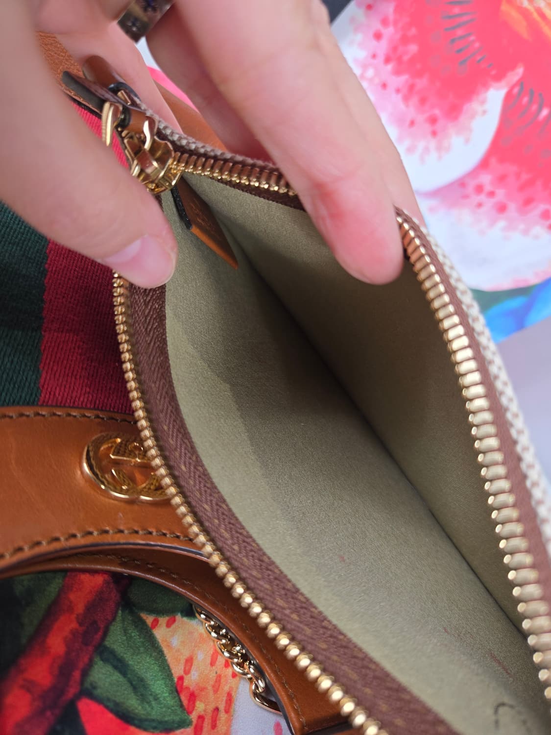 구찌 오디피아 웹 빈티지 캔버스 라지 클러치 숄더백 가방 정품 풀박스 상품이미지8