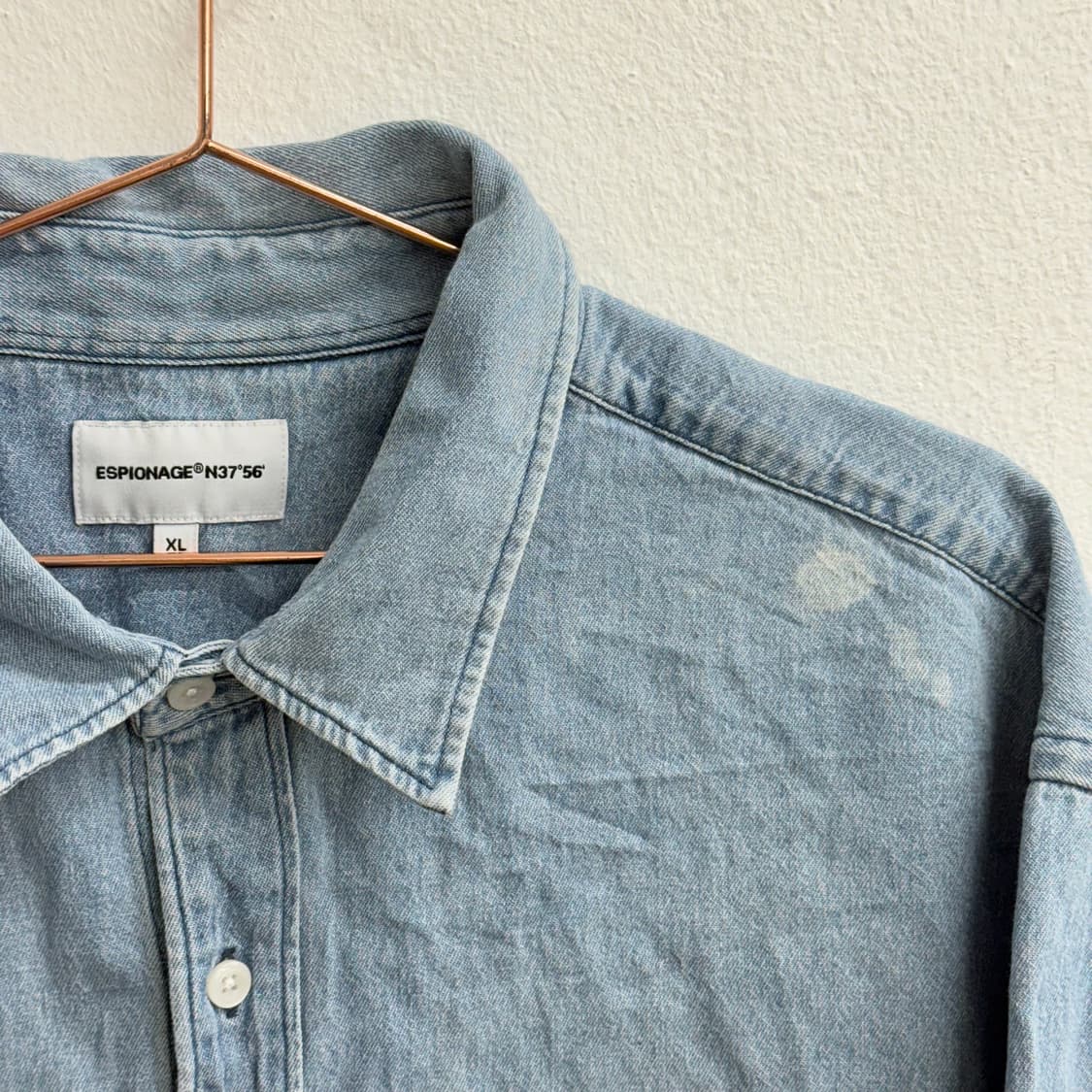 에스피오나지 데님 반팔 셔츠 XL 상품이미지3