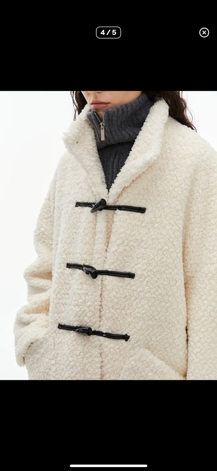 INRM 아이보리 부클 더플 코트  상품이미지4