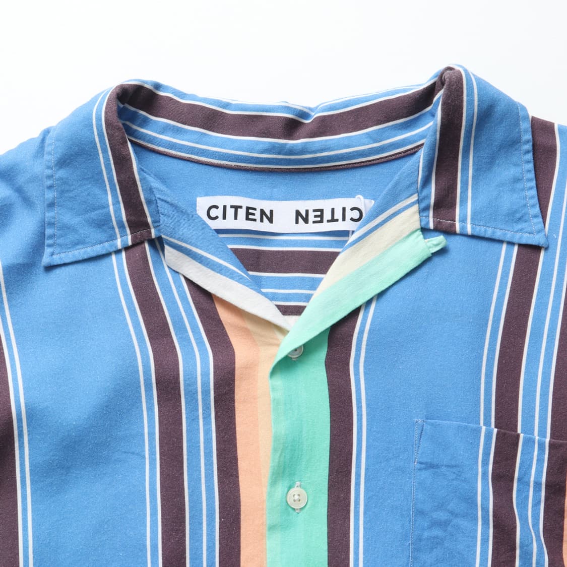 CITEN Ombre Stripe Open Collar Shirt 상품이미지8