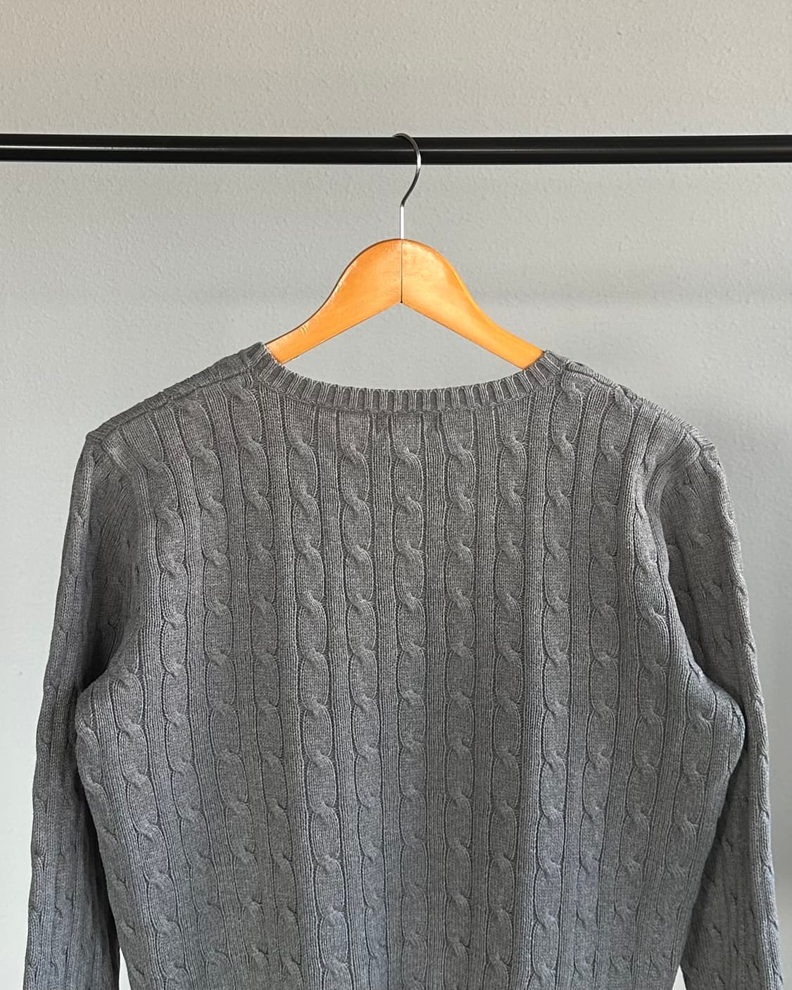 [L-XL]폴로 랄프로렌 그레이 케이블 니트 스웨터 상품이미지6
