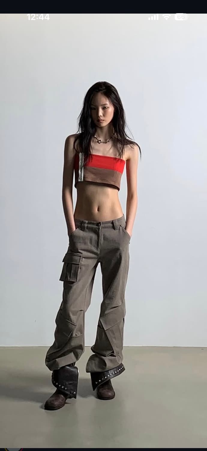 Wet tag CARGO BOOTS CUT PANTS KHAKI GRAY 상품이미지2
