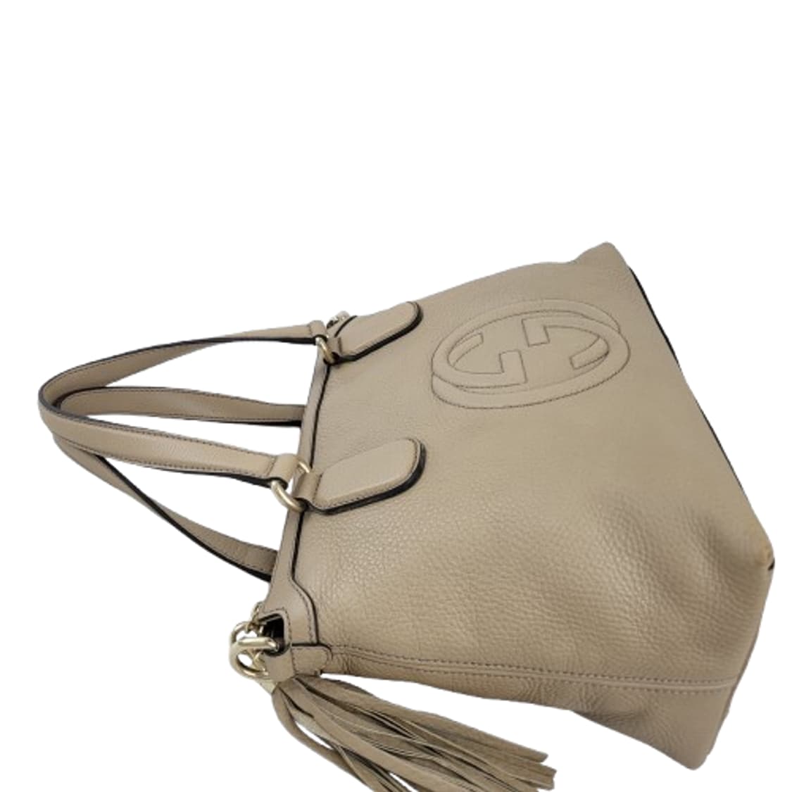 정품 구찌 소호 태슬 베이지 토트백 상품이미지5